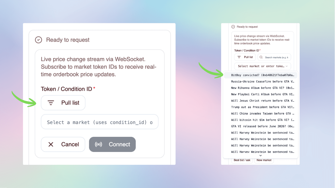 Get the market token